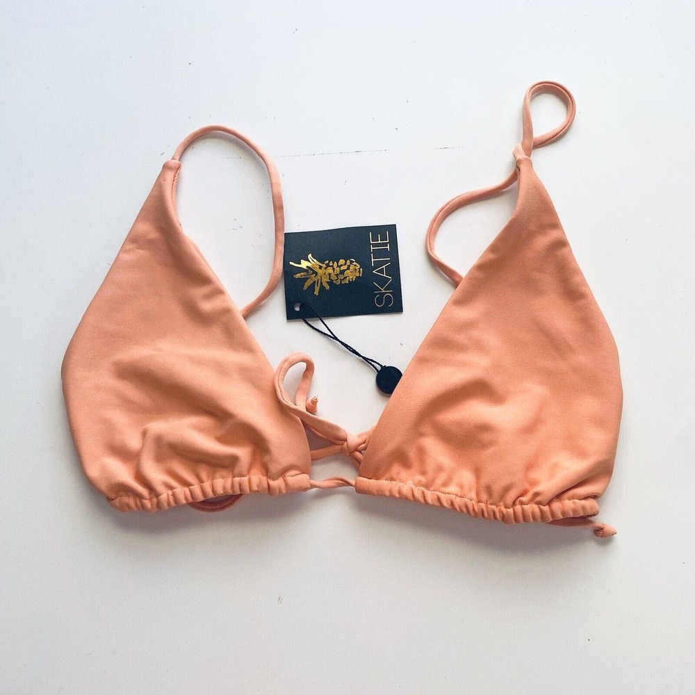 NWT Skatie Peach Ella Bikini Top Large